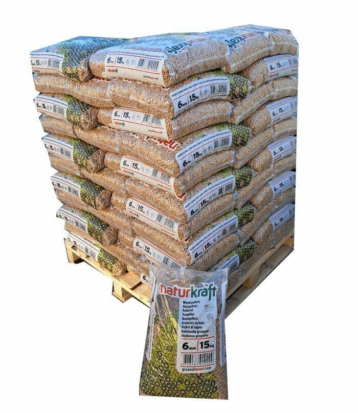 Granulés de bois Naturkraft — Palette de 66 sacs